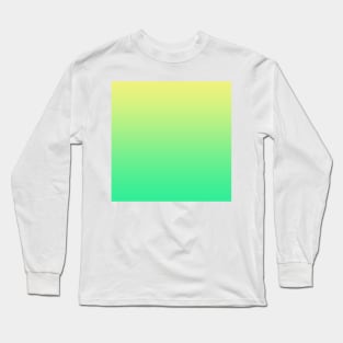 Yellow to Green Gradient Long Sleeve T-Shirt